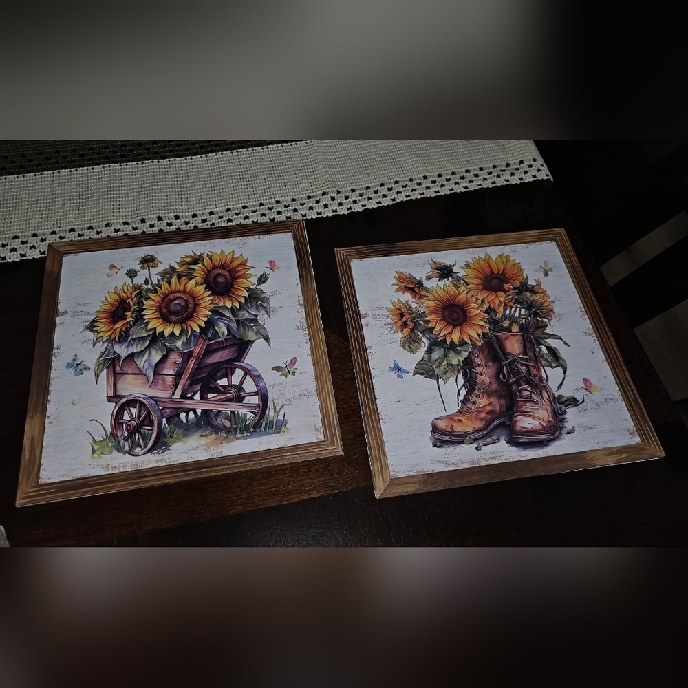 🆕 New Wooden Sunflower Wall Decor